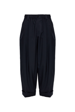 Loose-fit wool trousers