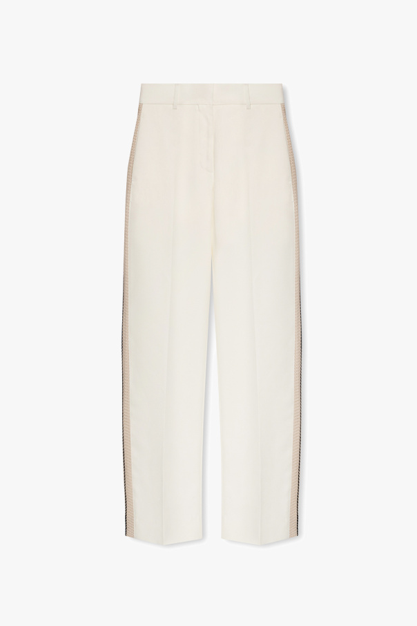 Wool-blend camel trousers od Palm Angels