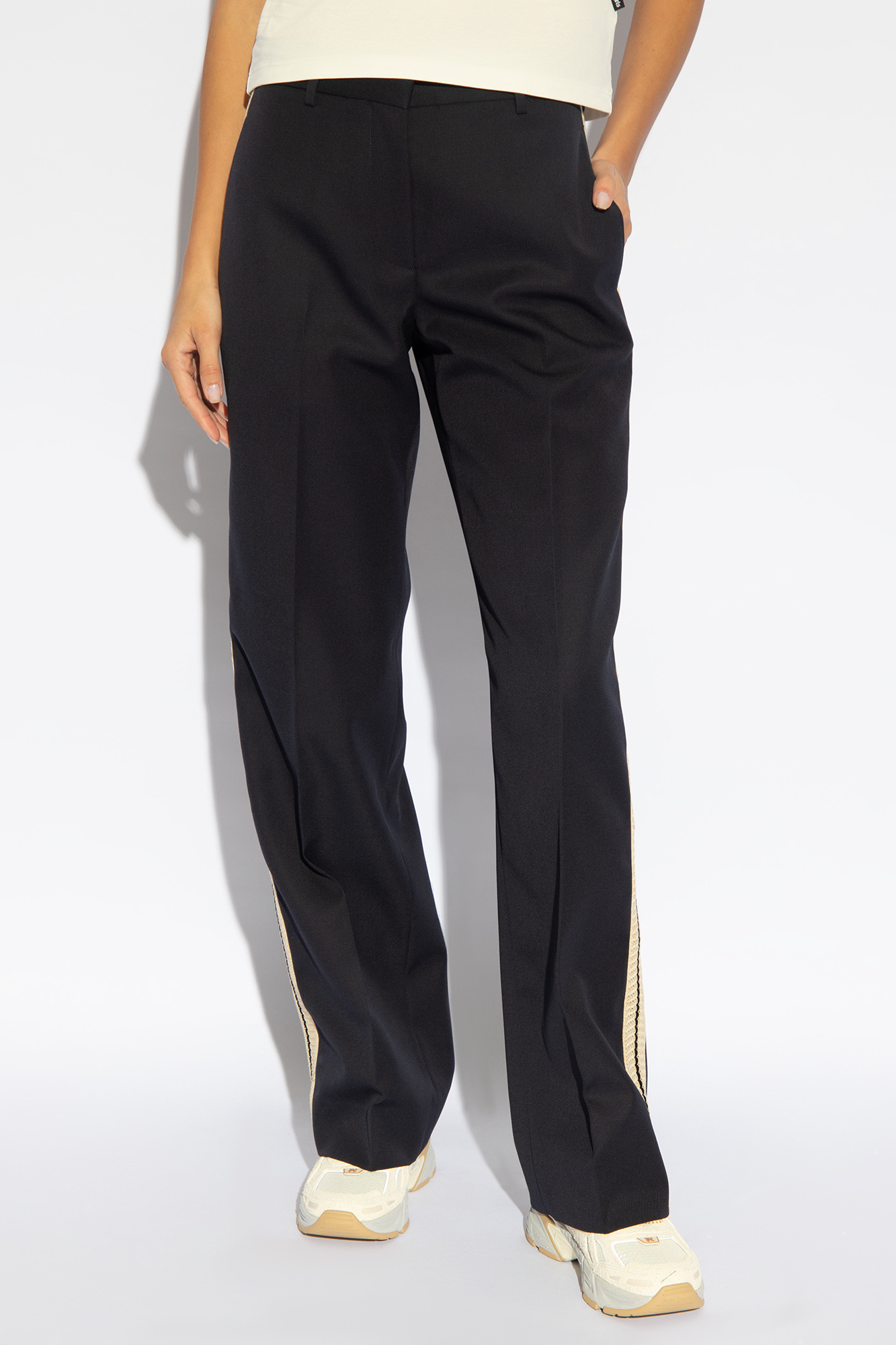 Palm Angels Trousers with side stripes