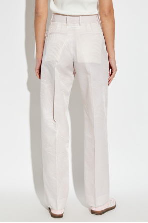 Palm Angels Spodnie z motywem kwiatowym