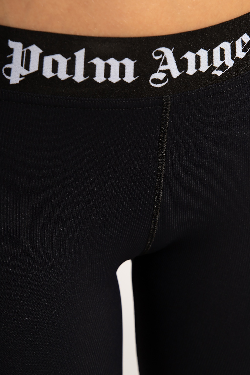 Jeans Vita Alta maeve In Cotone - Black Leggings with logo Palm
