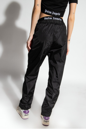 Palm Angels Black trousers with logo