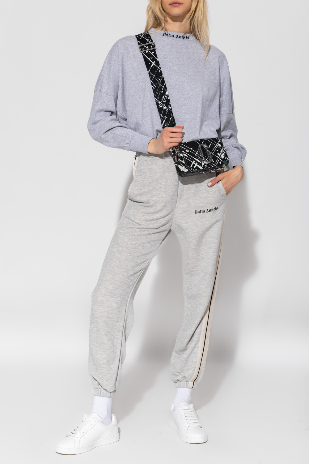 Palm Angels Thom Browne 4-Bar waffle stitch track pants