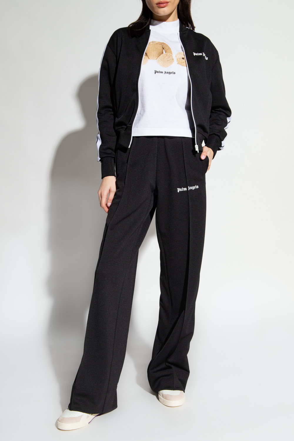 Black Trousers with logo Palm Angels - GenesinlifeShops Spain - Superdry  Core 7 8 Tight Leggings