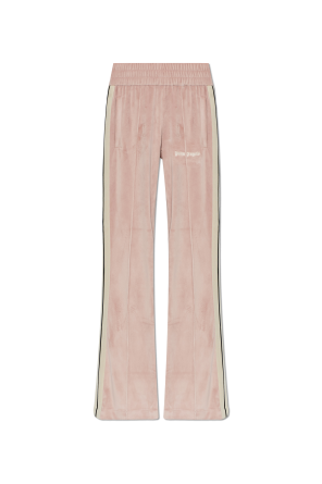 Velvet trousers with side stripes