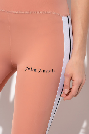 Palm Angels calca jeans slim escura masculina preto mostarda KRQ