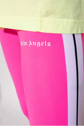 Palm Angels Stripe Taping Denim Shorts