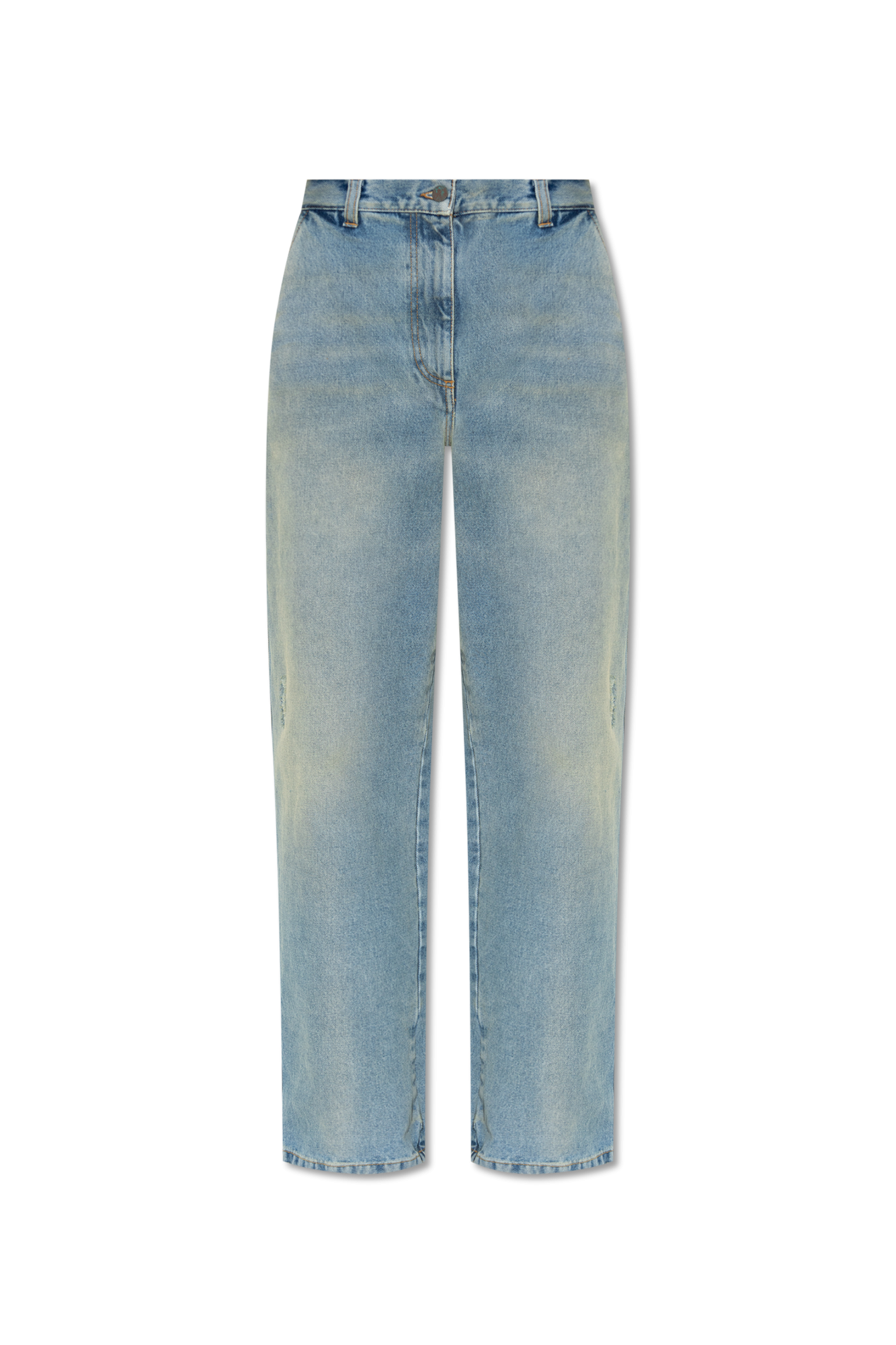 IetpShops Bulgaria - Borcie Pants In Beige Cotton - Blue Піджак kenzo jeans  оригінал Palm Angels