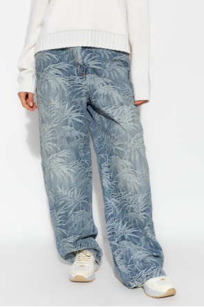 Palm Angels Wide Leg Jeans