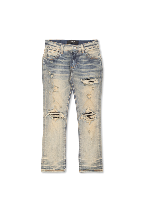 Jeans with vintage effect od Amiri Kids