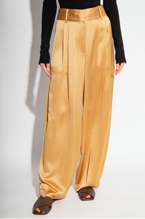 By Malene Birger Satin trousers with wide legs