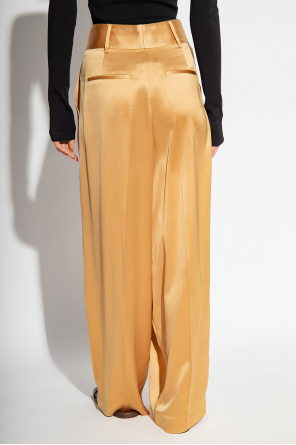 By Malene Birger Satin trousers cargo with wide legs