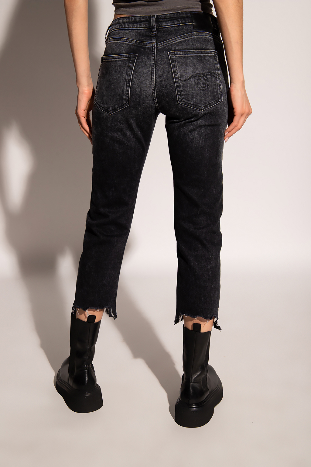 R13 Raw edge jeans