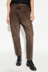 R13 BROWN Jeans with logo