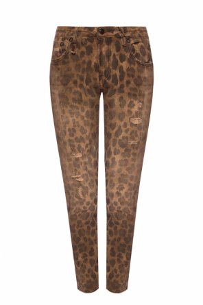 Leopard print jeans od R13