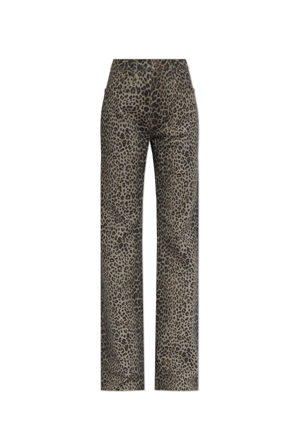 R13 Pantaloni cu motiv animalier