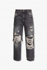 Junya Watanabe MAN stripe-detail straight-leg jeans Blau