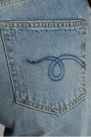 R13 Jeans mit ausgestelltem Bein