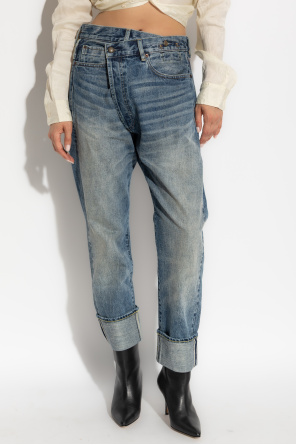 R13 Jeans with rolled-up cuffs