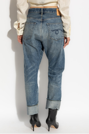 R13 Jeans with rolled-up cuffs
