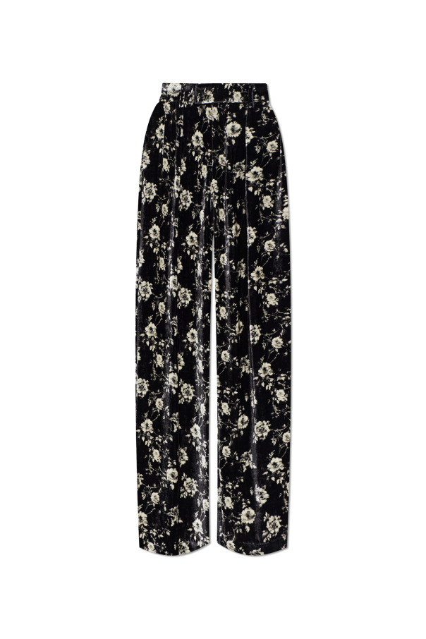 Trousers with a floral motif od R13