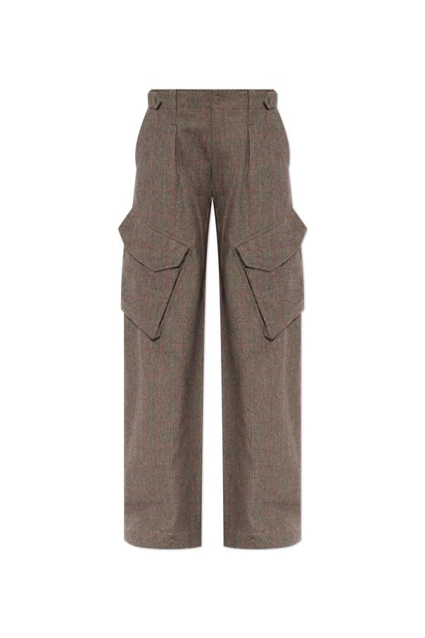 Wool 'cargo' trousers od R13