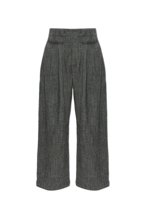 Wide-leg wool trousers