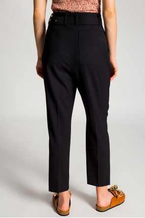 Proenza Schouler Pleat-front jacquard trousers