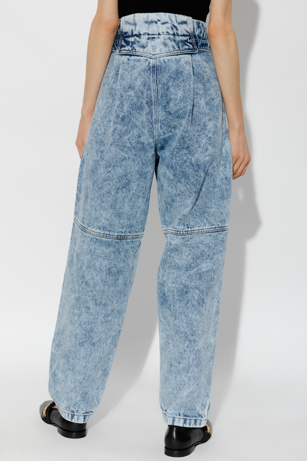 GUCCI Jeans Donna, Jeans baggy in denim Azzurro