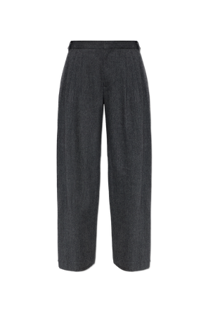 Wool trousers with pleats