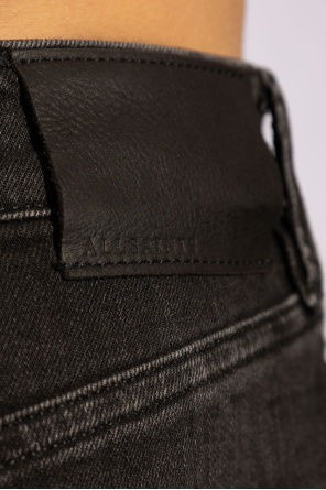 AllSaints 'freddy wr up high waist skinny jeans black