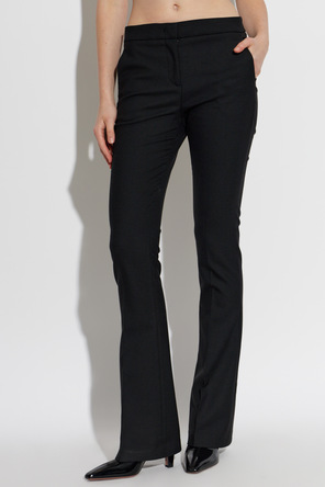 Blumarine Pantalones con raya y pernera acampanada