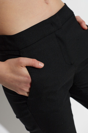 Blumarine Pantalones con raya y pernera acampanada