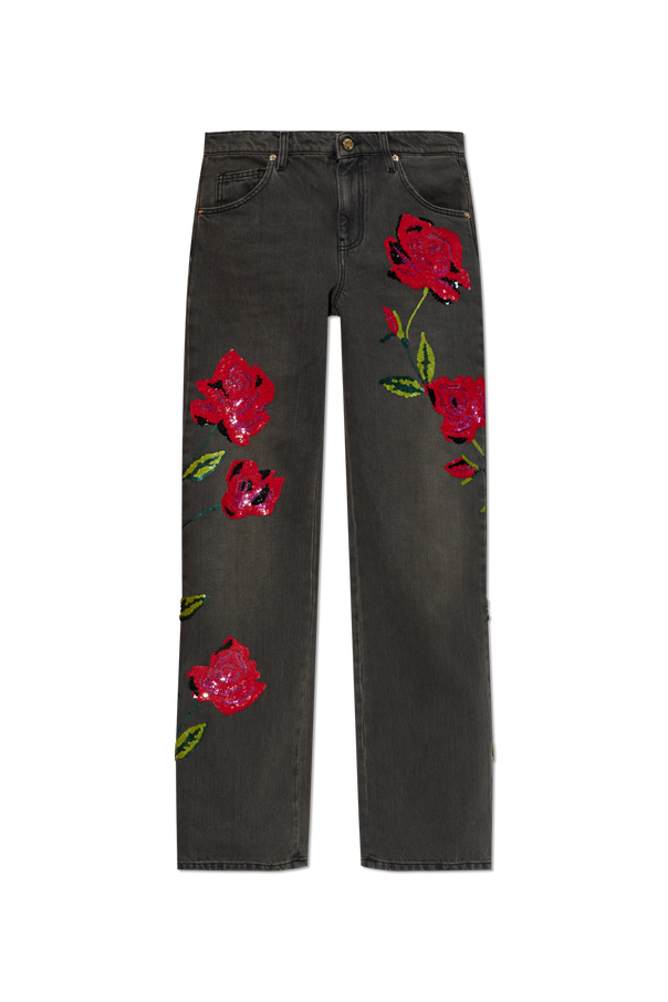 Jeans with appliqué od Blumarine