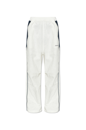 Linen straight-leg pants