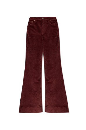 Cordhose mit ausgestelltem Bein