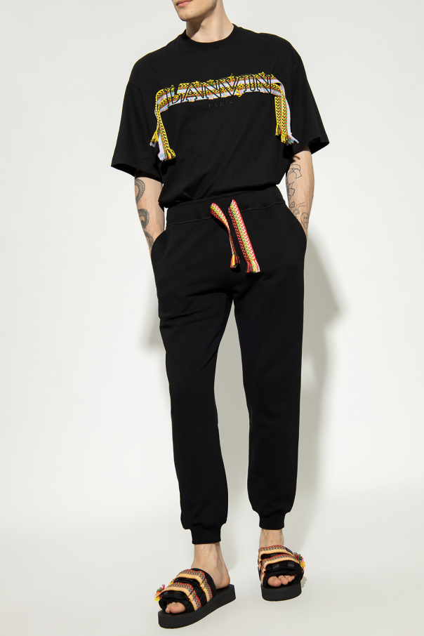 Lanvin DONDUP corduroy high-waisted cropped pants