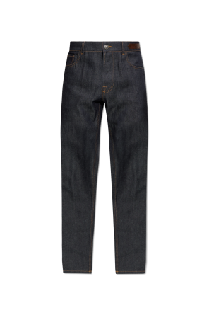 Jeans with tapered legs