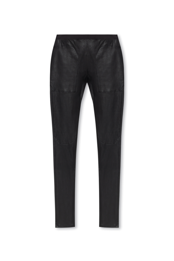 Rick Owens Skórzane spodnie