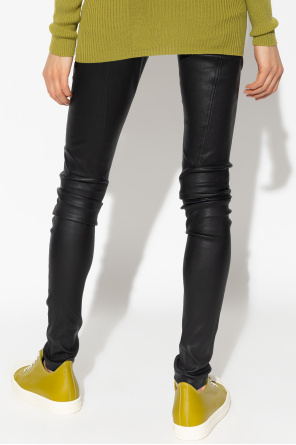 Rick Owens Leather Belted trousers