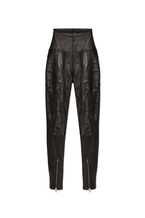 Rick Owens High-waisted leather pants Dirt