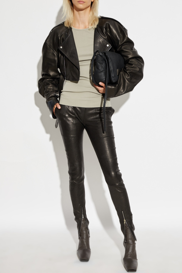 Rick Owens High-waisted leather pants Dirt