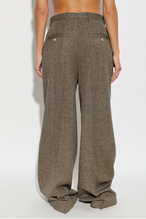 Rick Owens Pantalones de lana de pierna ancha