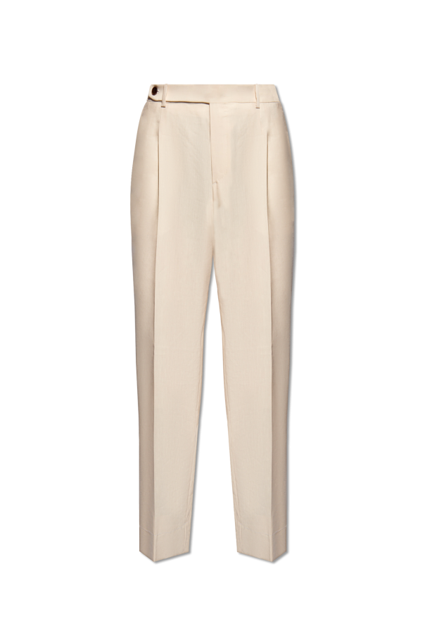 Brioni Pleated blend trousers