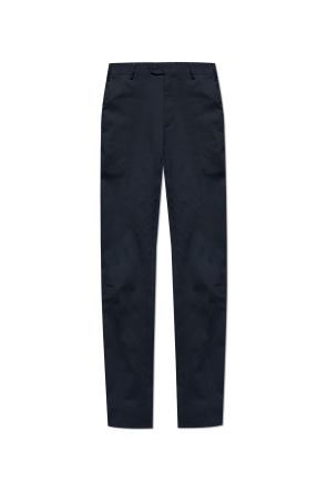 Creased trousers