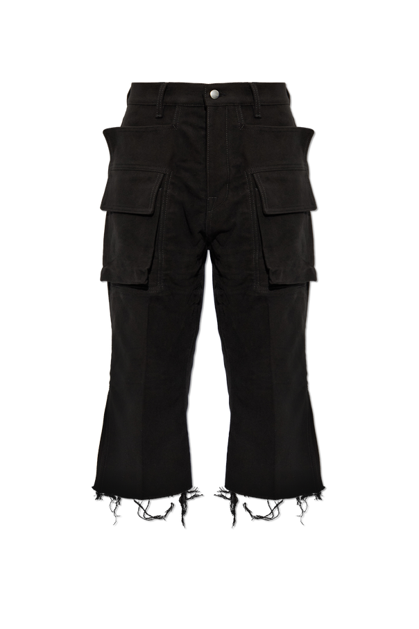 Shorts with raw hem od Rick Owens