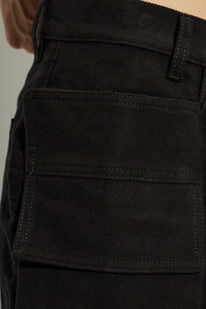 Rick Owens Shorts with raw hem