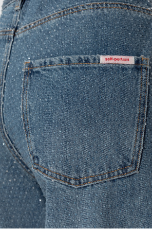 Self-Portrait Jeans with shimmering sequins