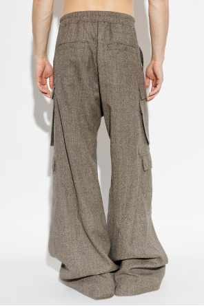 Rick Owens Pantalones de lana de pierna ancha