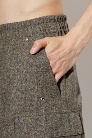 Rick Owens Pantalones de lana de pierna ancha